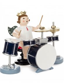 Angel with drums, with a crown