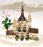 Seiffener Kurrende with village brown 10 pcs.