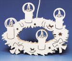 Window picture Advent wreath electric