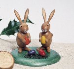 Easter bunnies on a base
