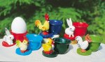 6 Eierbecher mit Tierfiguren 6 Eierbecher mit Tierfiguren