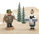 smoker Helga with beer mugs