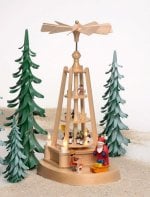 Christmas pyramid with miniature figures, electrically