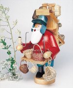 Räuchermann Korbhändler mit Kiepe groß