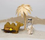 Cameleer with lying camel, stained