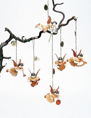 Suspension angel - musicians, 6-part.