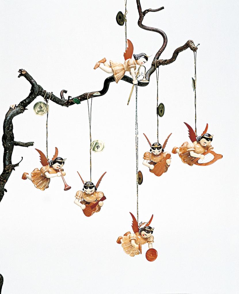 Suspension angel - musicians, 6-part.
