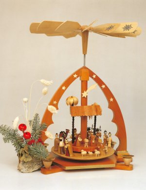 Pyramide Weihnachtsgeschichte natur - Sonderangebot!