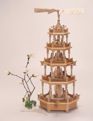 Pyramid Christmas story 5 floors, with musical mechanism