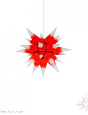 Moravian star paper 40cm white/red center