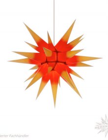 Moravian star paper 60cm yellow / red center