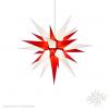 Moravian star paper 60cm white / red