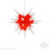 Moravian star paper 60cm white / red center