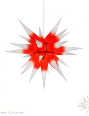 Moravian star paper 60cm white / red center