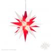 Herrnhuter plastic star 13cm white/red incl. LED