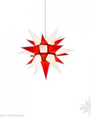 Herrnhuter paper star 40cm white / red