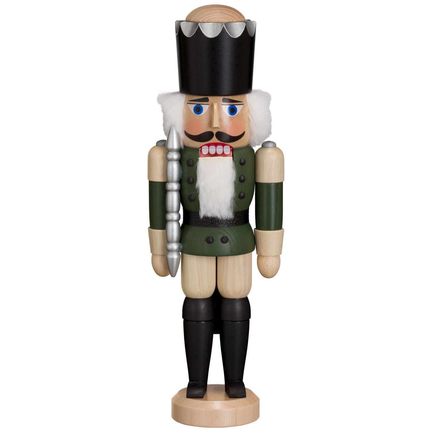 Nutcracker King glazed, green ash wood