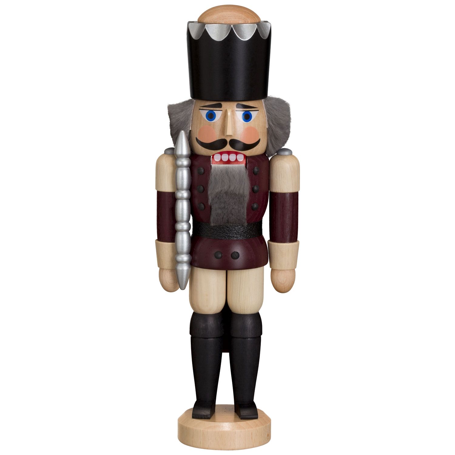 Nutcracker King glazed, aubergine ash wood