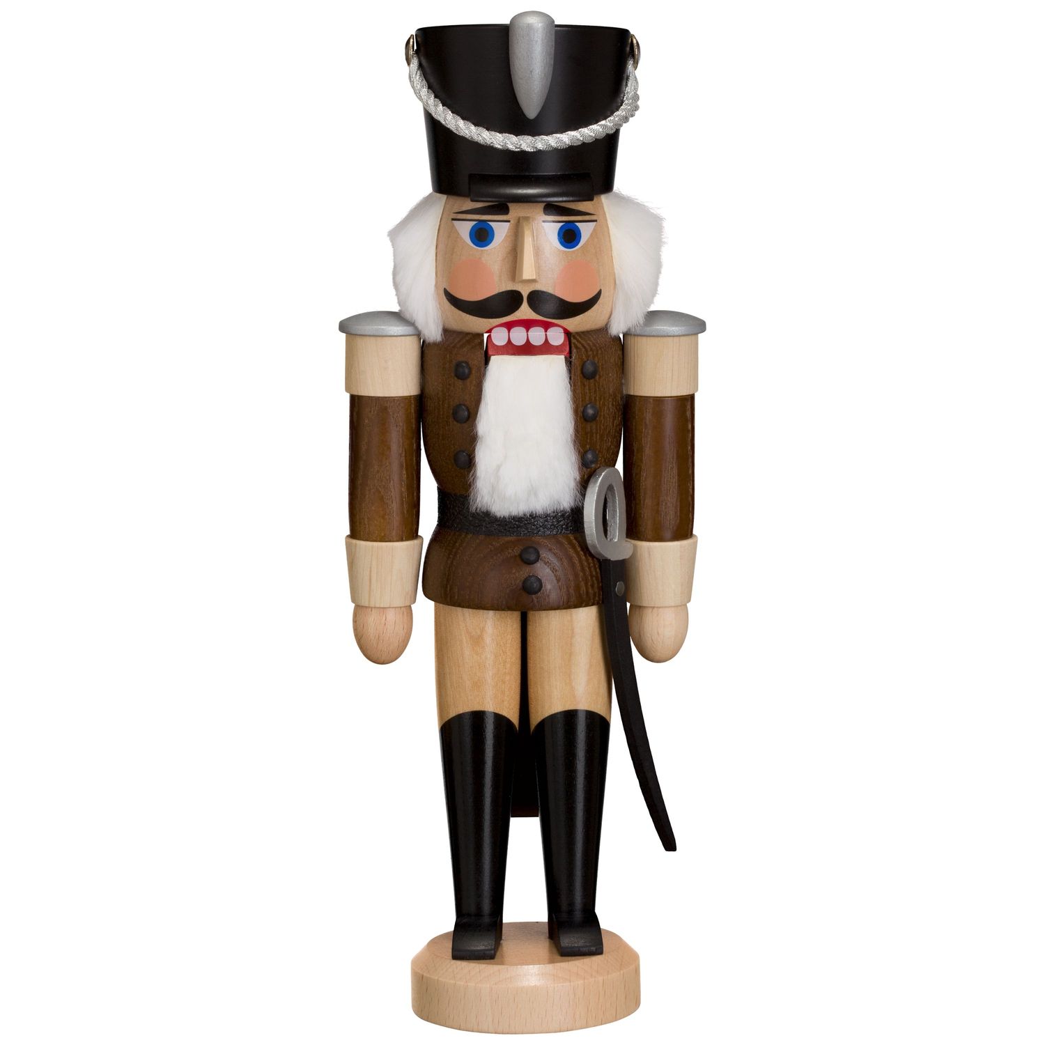 Nutcracker Husar glazed, brown ash wood