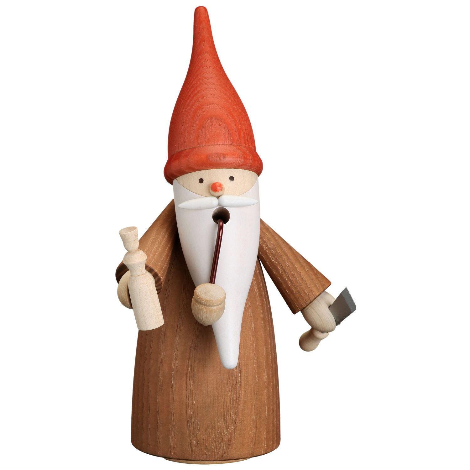 Incense Smoker Figurine: Woodturner Gnome