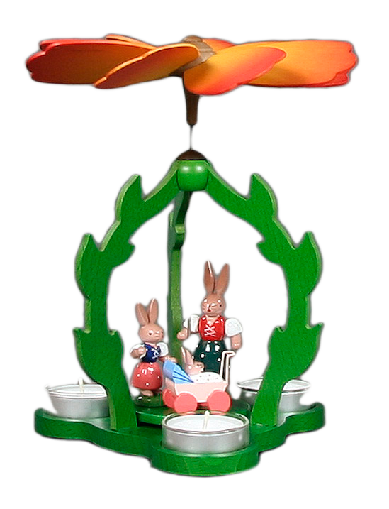 Easter pyramid Bunny Mother with Children