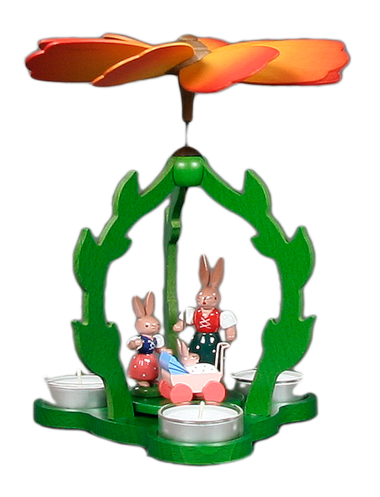 Easter pyramid Bunny Mother with Children