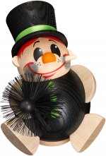 Ball smoking figure Schorchy with broom