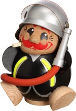 Kugelräucherfigur Feuerwehrmann
