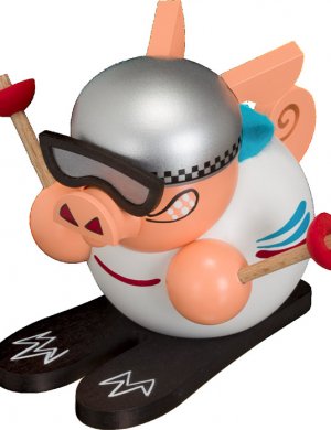 Kugelräucherfigur Pistensau