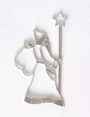 Tree decoration Santa Claus with star made of tin