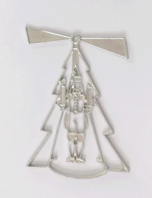 Tree decoration christmas pyramid miner made of tin