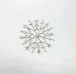 Tree decoration crystal made of tin