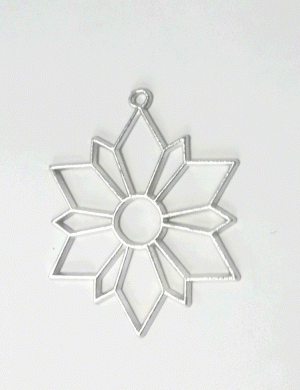 Tree decoration Star made of tin (8)