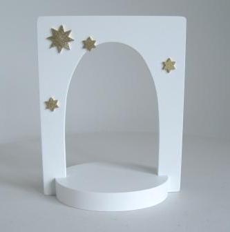 Display für kleine Kerle Räuchermänner, weiss