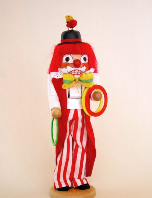 Nussknacker Clown mit Ringen