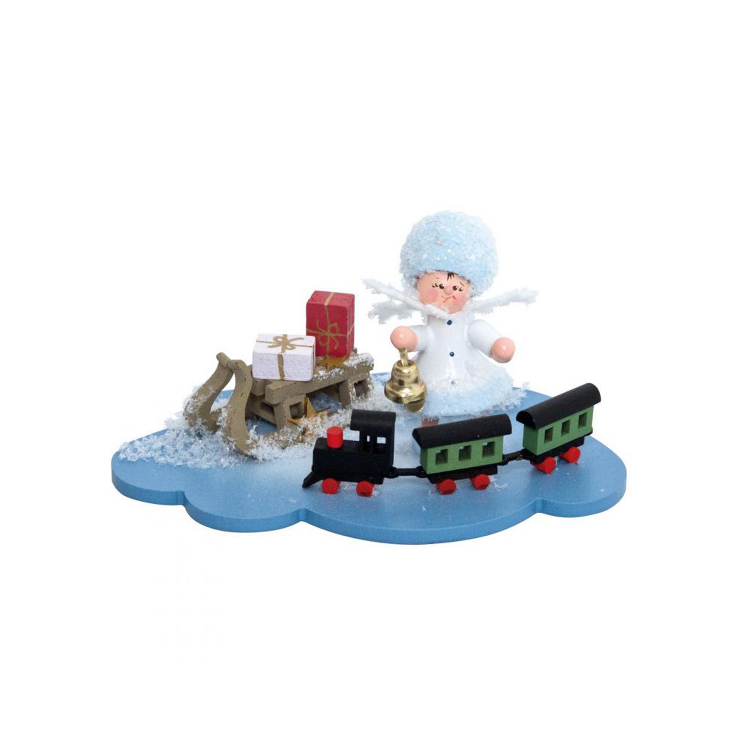 Snow Maiden on a cloud with train
