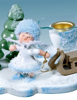 Candlestick Snow Maiden with sleigh