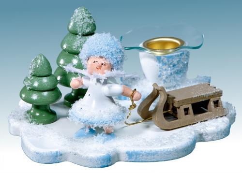 Candlestick Snow Maiden with sleigh