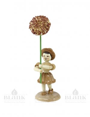 Blank flower child with chrysanthemum, natural