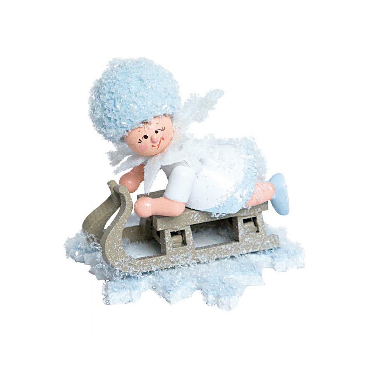 Schneeflöckchen mit Schlitten