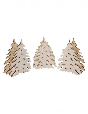 Clip-on element tree with tinsel for candle arch, set of 3