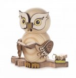 Räucherfigur Eule mit Büchern, natur **neu 2015**