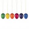 Hang 6 Easter eggs, wooden eggs, one color