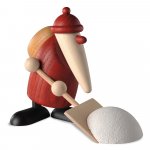 Santa Claus with snow shovel
