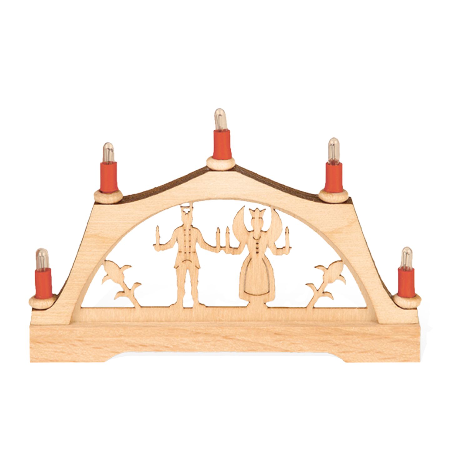 Mini candle arch angel and miner, electric
