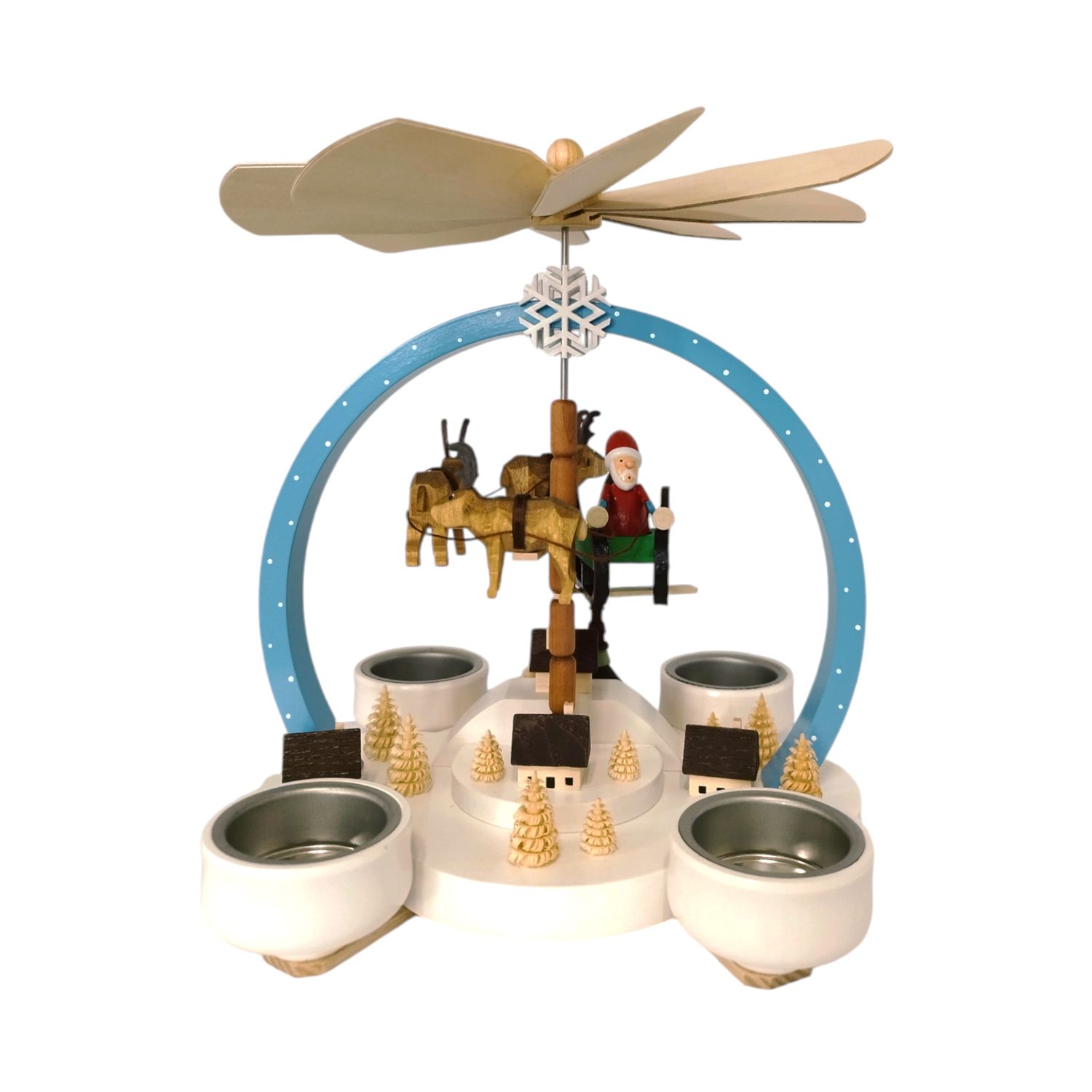 Tealight pyramid Christmas magic, colorful