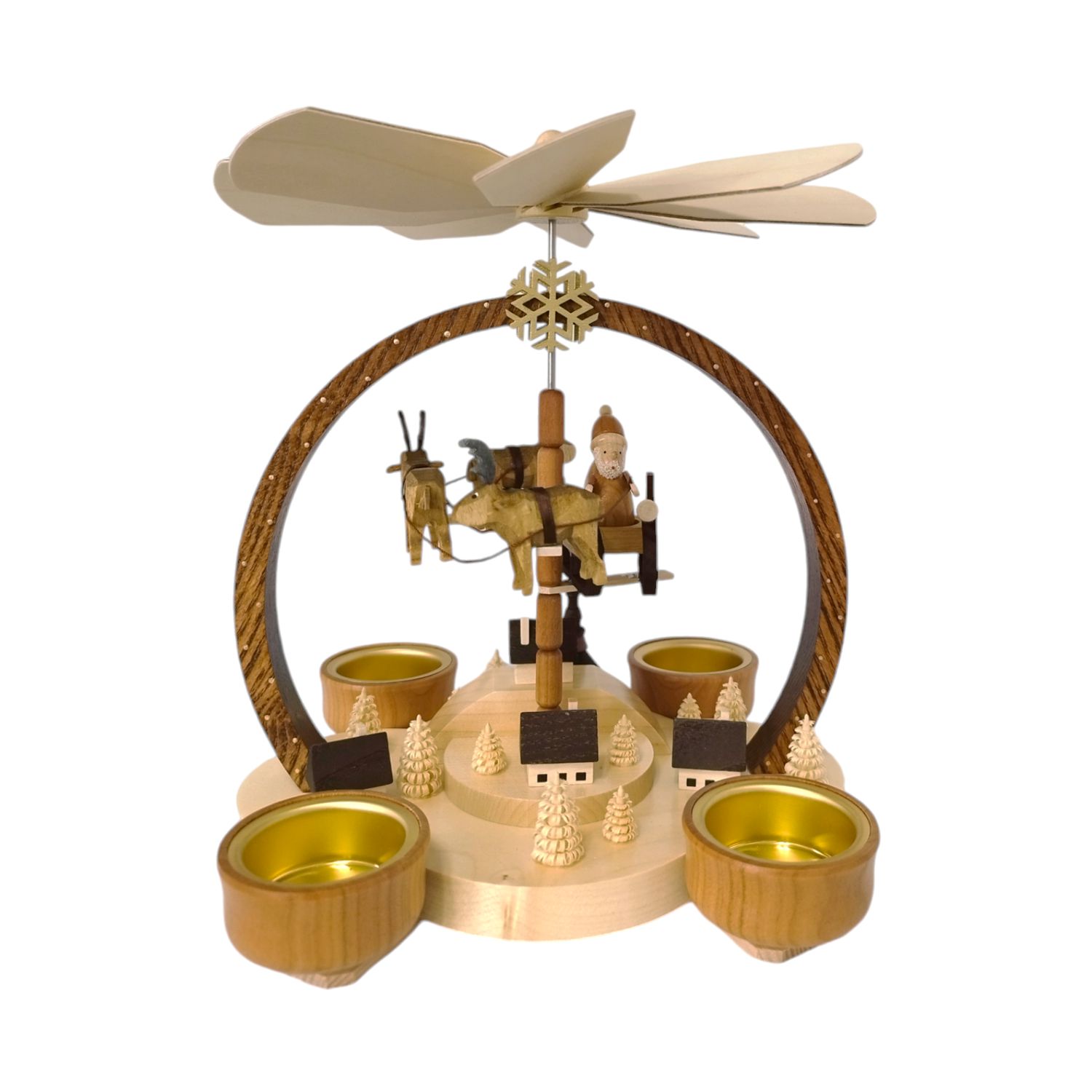 Tealight pyramid Christmas magic, natural