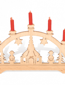 Miniature Light Arch Seiffner Church with white candles