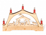 Mini-Schwibbogen "Christi Geburt" mit elektr. Kerzen