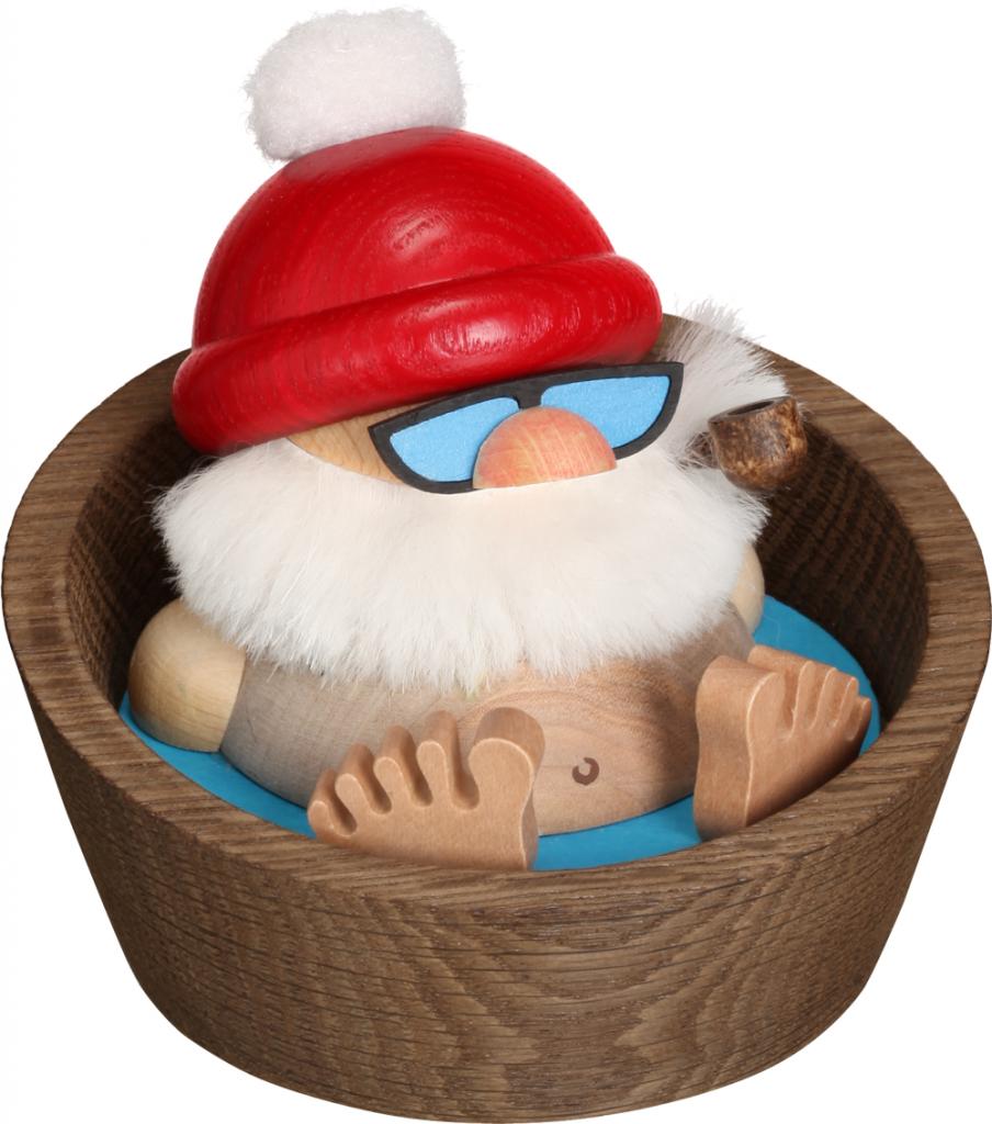 Kugelräucherfigur "Nikolaus Karl im Pool" **Neu 2016**